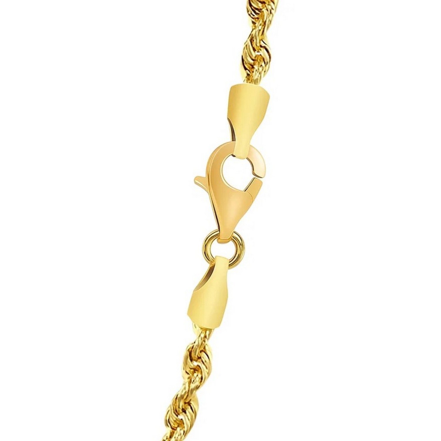 14k Yellow Gold Solid Diamond Cut Rope Chain (4.00 mm) - Image 4