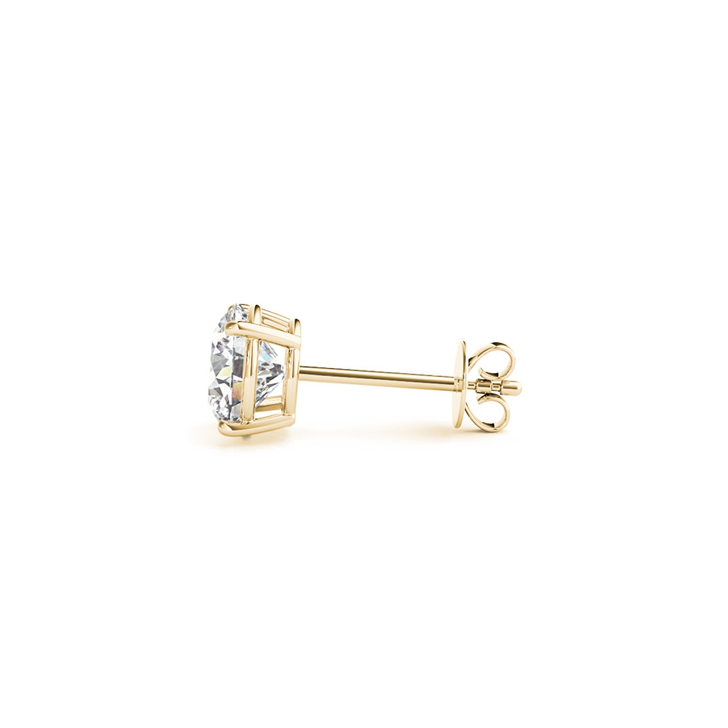 3 cttw Certified IGI Lab Grown Round Diamond Earrings 14k Yellow Gold (G/VS2) - Image 2