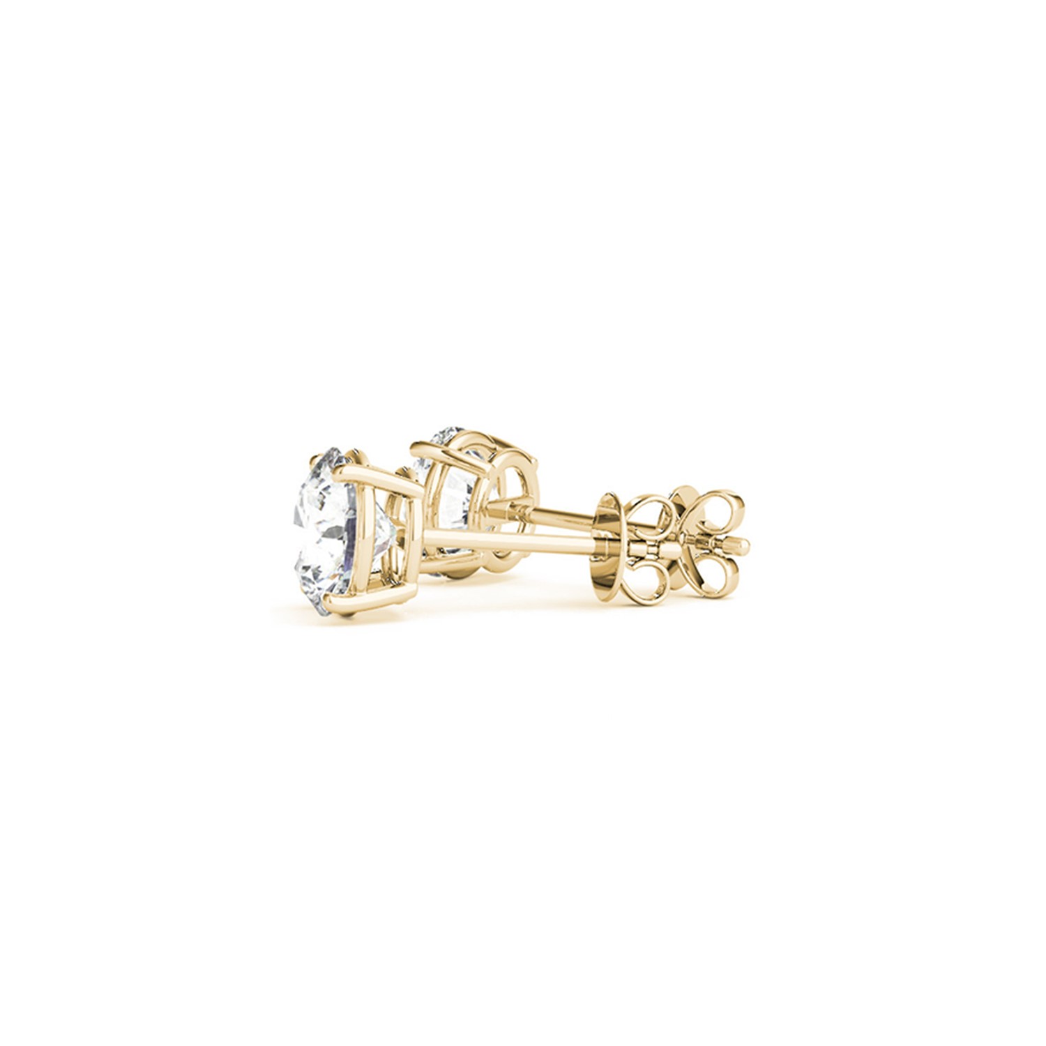 3 cttw Certified IGI Lab Grown Round Diamond Earrings 14k Yellow Gold (G/VS2) - Image 4