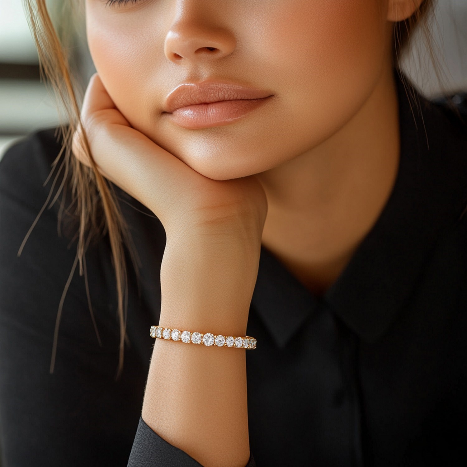 Lab Grown Round Diamond Tennis Bracelet in 14k Yellow Gold (8 cctw F/G VS2/SI1) - Image 4